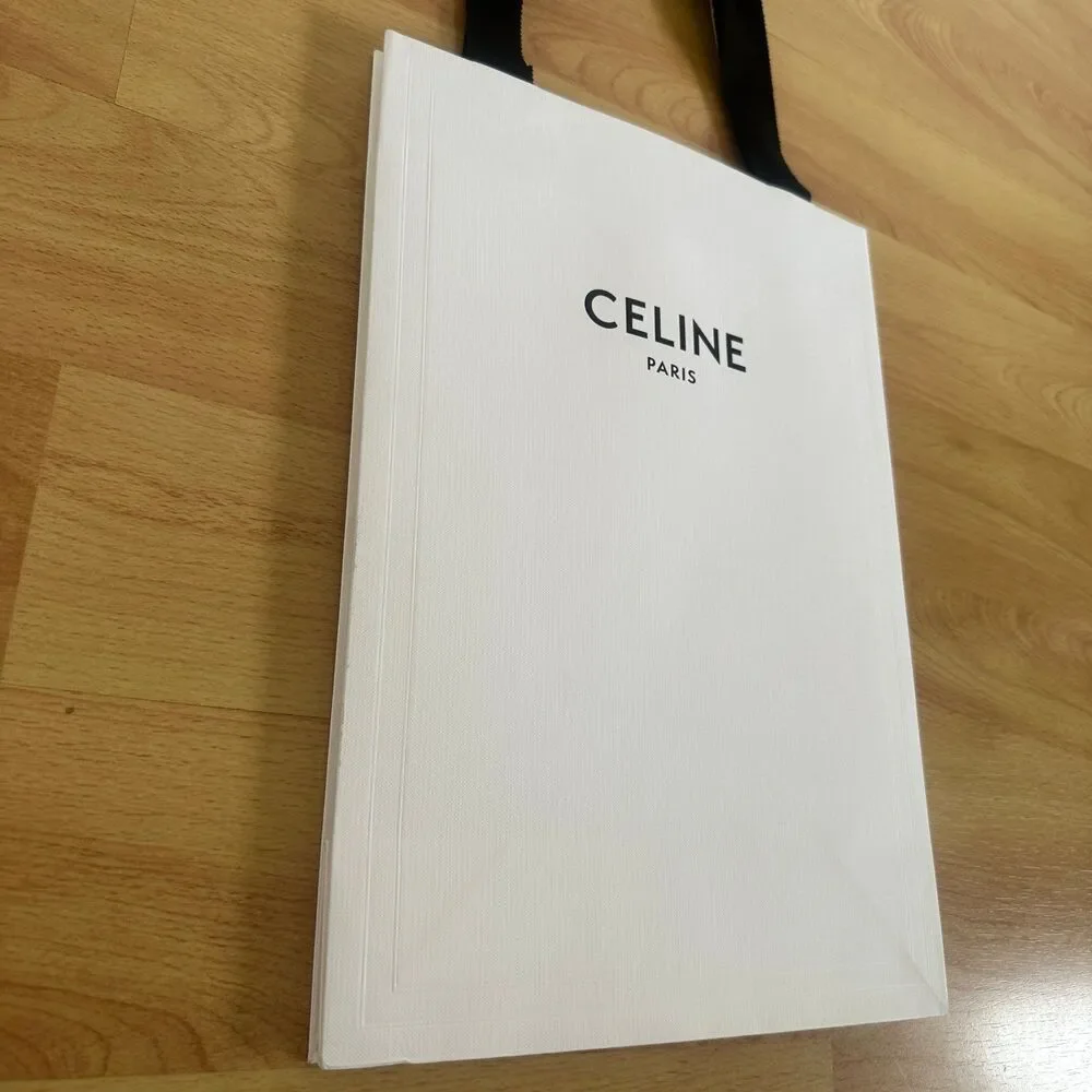 Celine Paper Shopping Bag - white medium, 13.75